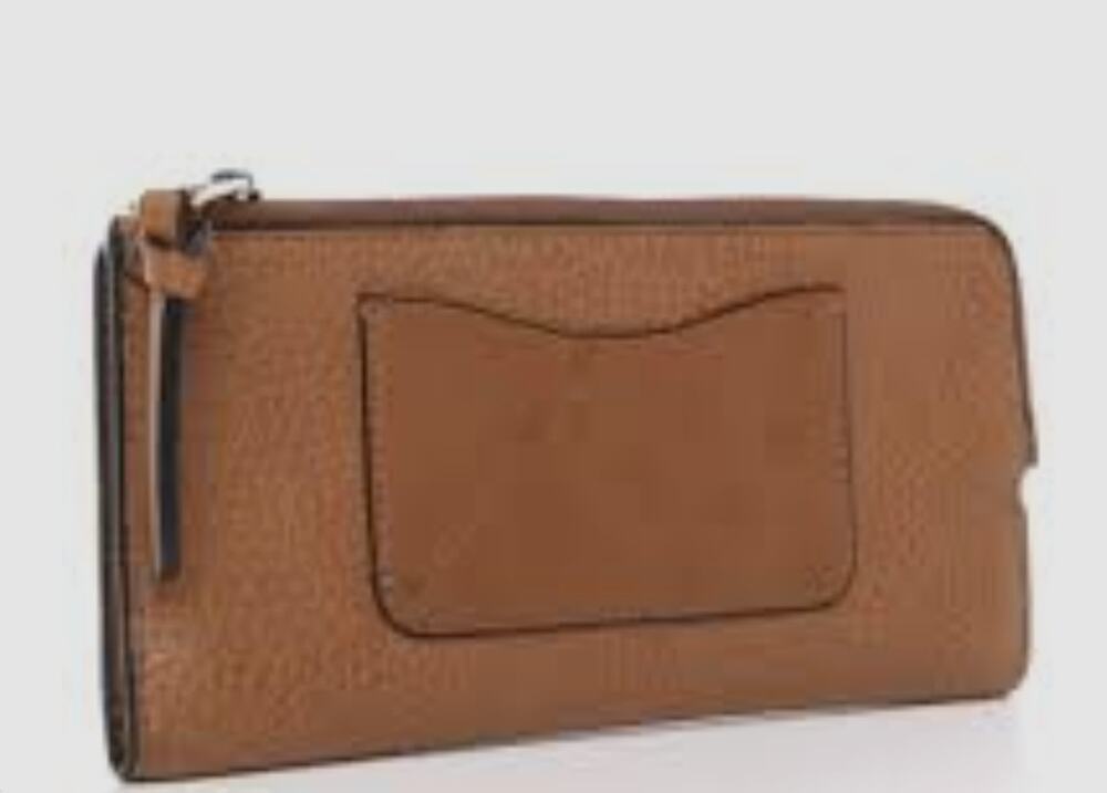 Burberry Leather Checkbook Embossed Lexi Wallet Tan Luxury Designer Nova Check